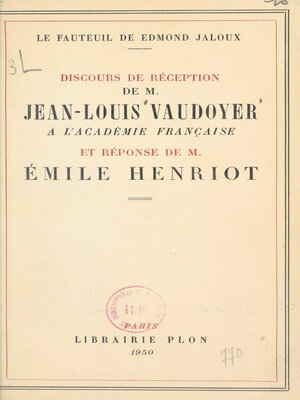 cover image of Le fauteuil de Edmond Jaloux
